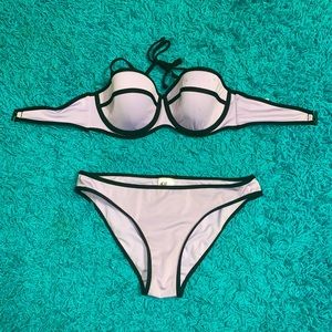 Purple and Black H&M Bikini
